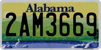 AL license plate 2AM3669