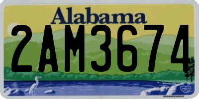 AL license plate 2AM3674