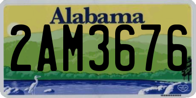AL license plate 2AM3676