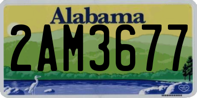 AL license plate 2AM3677