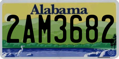 AL license plate 2AM3682