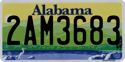 AL license plate 2AM3683