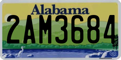 AL license plate 2AM3684