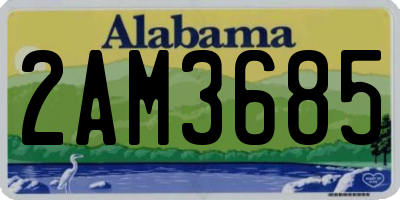 AL license plate 2AM3685