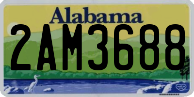 AL license plate 2AM3688