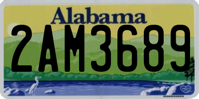 AL license plate 2AM3689