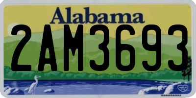 AL license plate 2AM3693