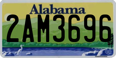 AL license plate 2AM3696