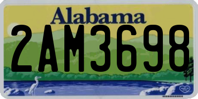 AL license plate 2AM3698
