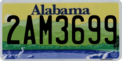 AL license plate 2AM3699