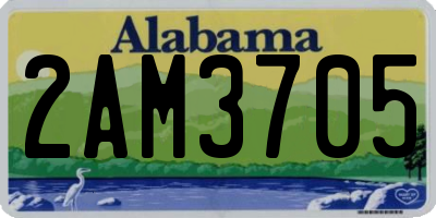 AL license plate 2AM3705