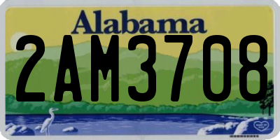 AL license plate 2AM3708