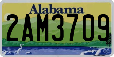 AL license plate 2AM3709