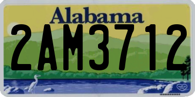 AL license plate 2AM3712