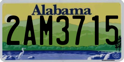 AL license plate 2AM3715