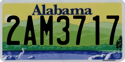 AL license plate 2AM3717