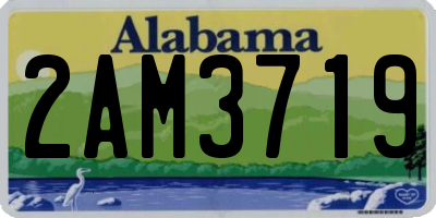 AL license plate 2AM3719