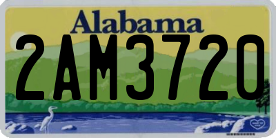 AL license plate 2AM3720