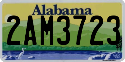 AL license plate 2AM3723