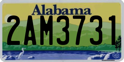 AL license plate 2AM3731