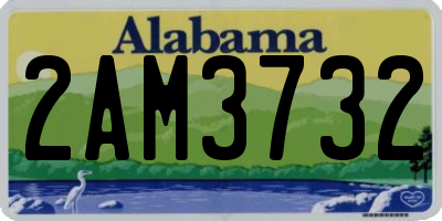 AL license plate 2AM3732