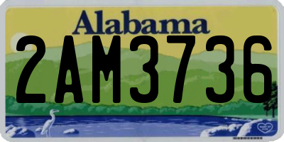 AL license plate 2AM3736