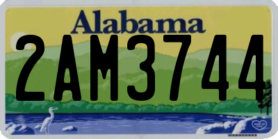 AL license plate 2AM3744