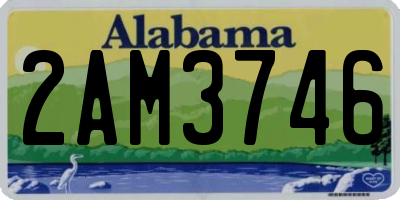 AL license plate 2AM3746