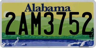 AL license plate 2AM3752