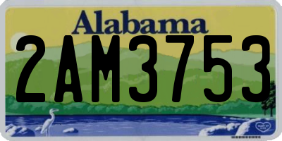 AL license plate 2AM3753