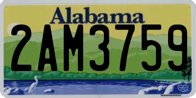 AL license plate 2AM3759