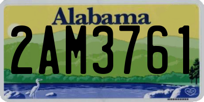 AL license plate 2AM3761