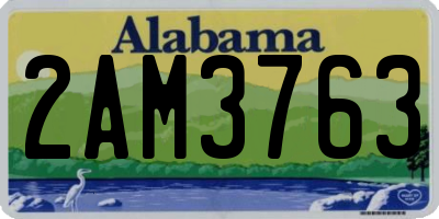 AL license plate 2AM3763