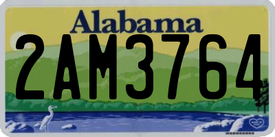 AL license plate 2AM3764