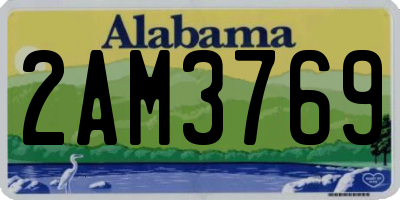 AL license plate 2AM3769