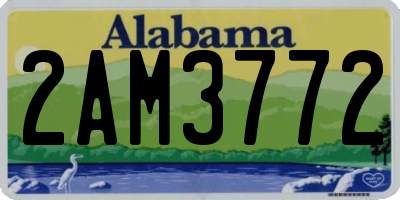 AL license plate 2AM3772