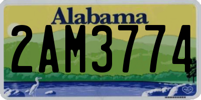 AL license plate 2AM3774