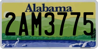 AL license plate 2AM3775