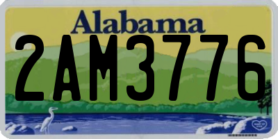 AL license plate 2AM3776
