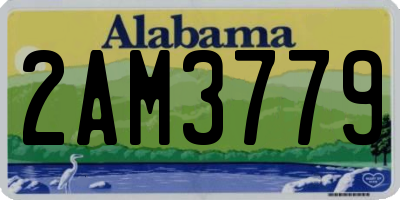 AL license plate 2AM3779
