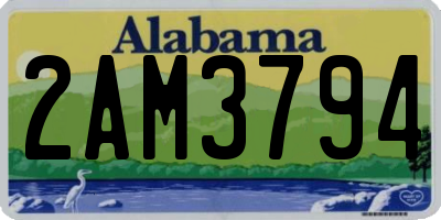 AL license plate 2AM3794