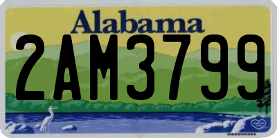 AL license plate 2AM3799