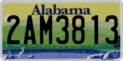 AL license plate 2AM3813
