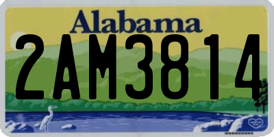 AL license plate 2AM3814