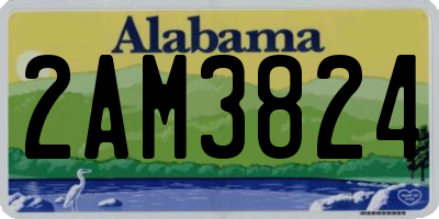 AL license plate 2AM3824