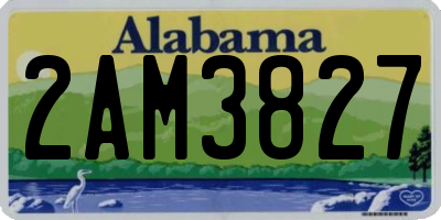 AL license plate 2AM3827