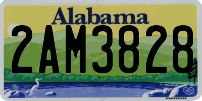 AL license plate 2AM3828