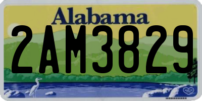 AL license plate 2AM3829