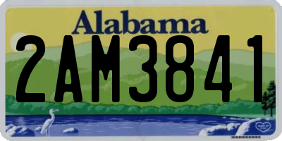 AL license plate 2AM3841
