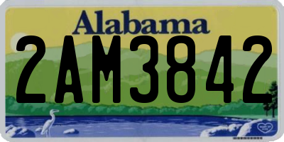 AL license plate 2AM3842